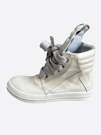 Rick Owens White Jumbo Lace Geobaskets