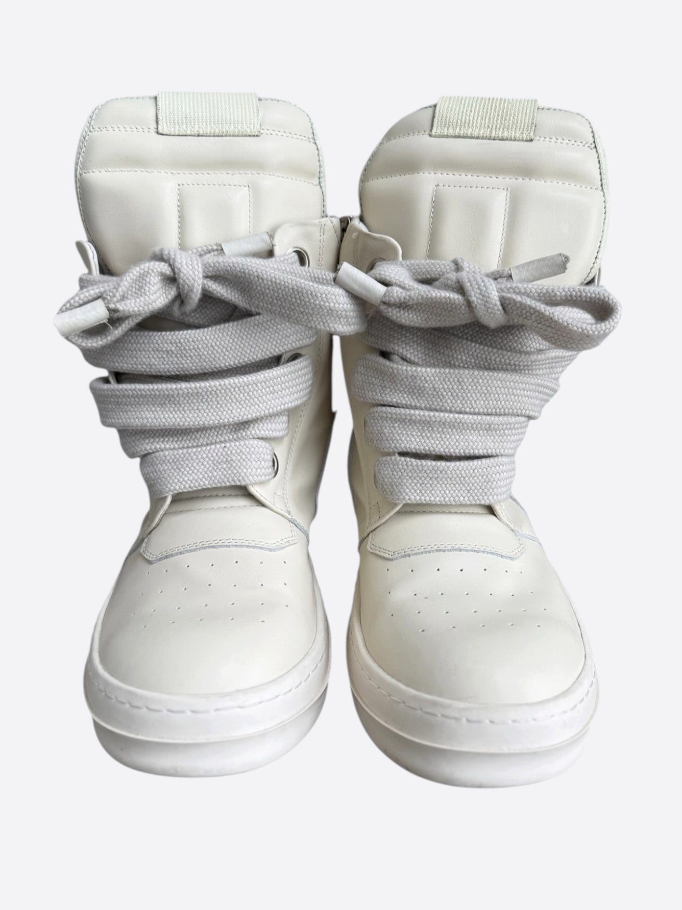 Rick Owens White Jumbo Lace Geobaskets