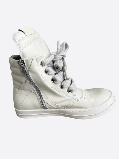 Rick Owens White Jumbo Lace Geobaskets