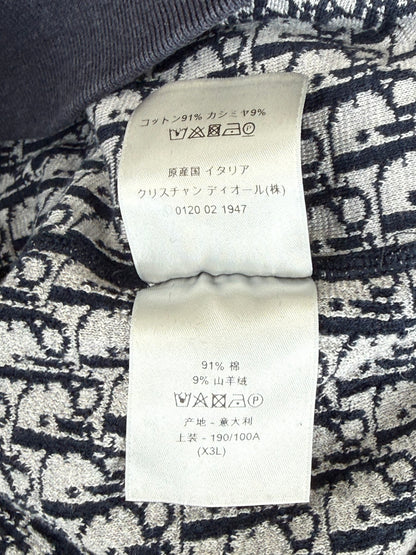 Dior Navy Oblique Zip Up Hoodie