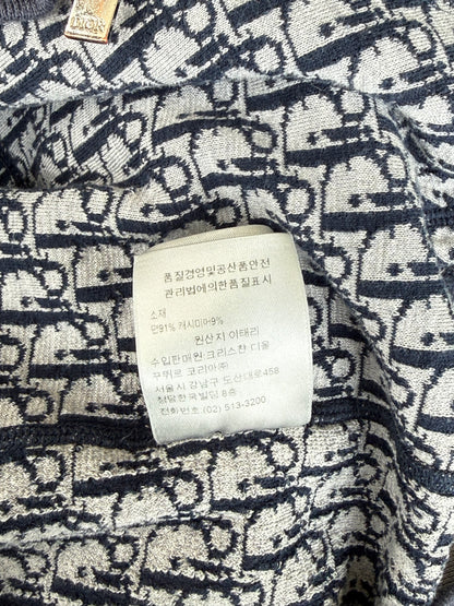 Dior Navy Oblique Zip Up Hoodie