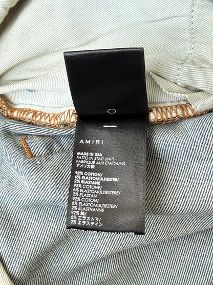 Amiri Playboy Clay Indigo & Black Bunny Patch MX1 Jeans