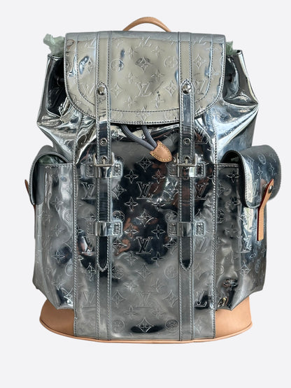 Louis Vuitton Silver Mirror Monogram Christopher Backpack