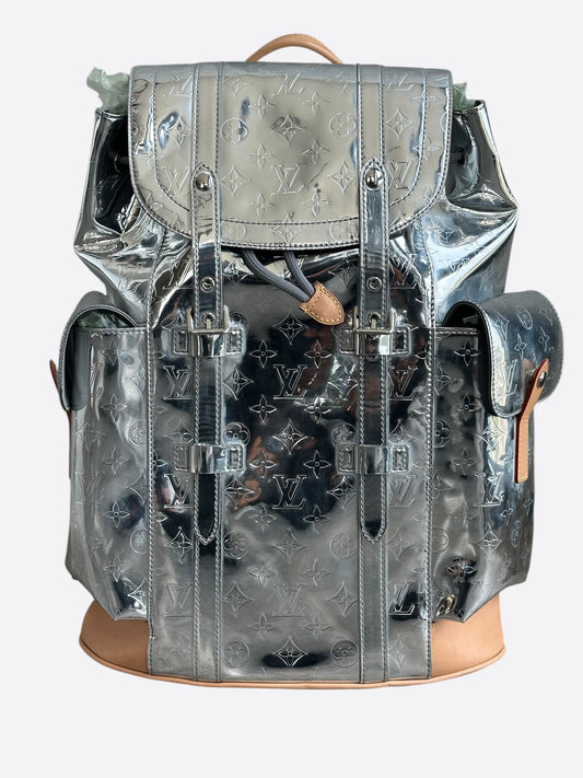 Louis Vuitton Silver Mirror Monogram Christopher Backpack