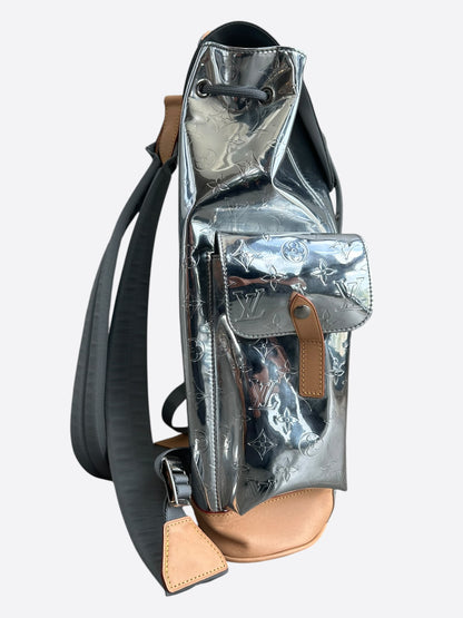 Louis Vuitton Silver Mirror Monogram Christopher Backpack