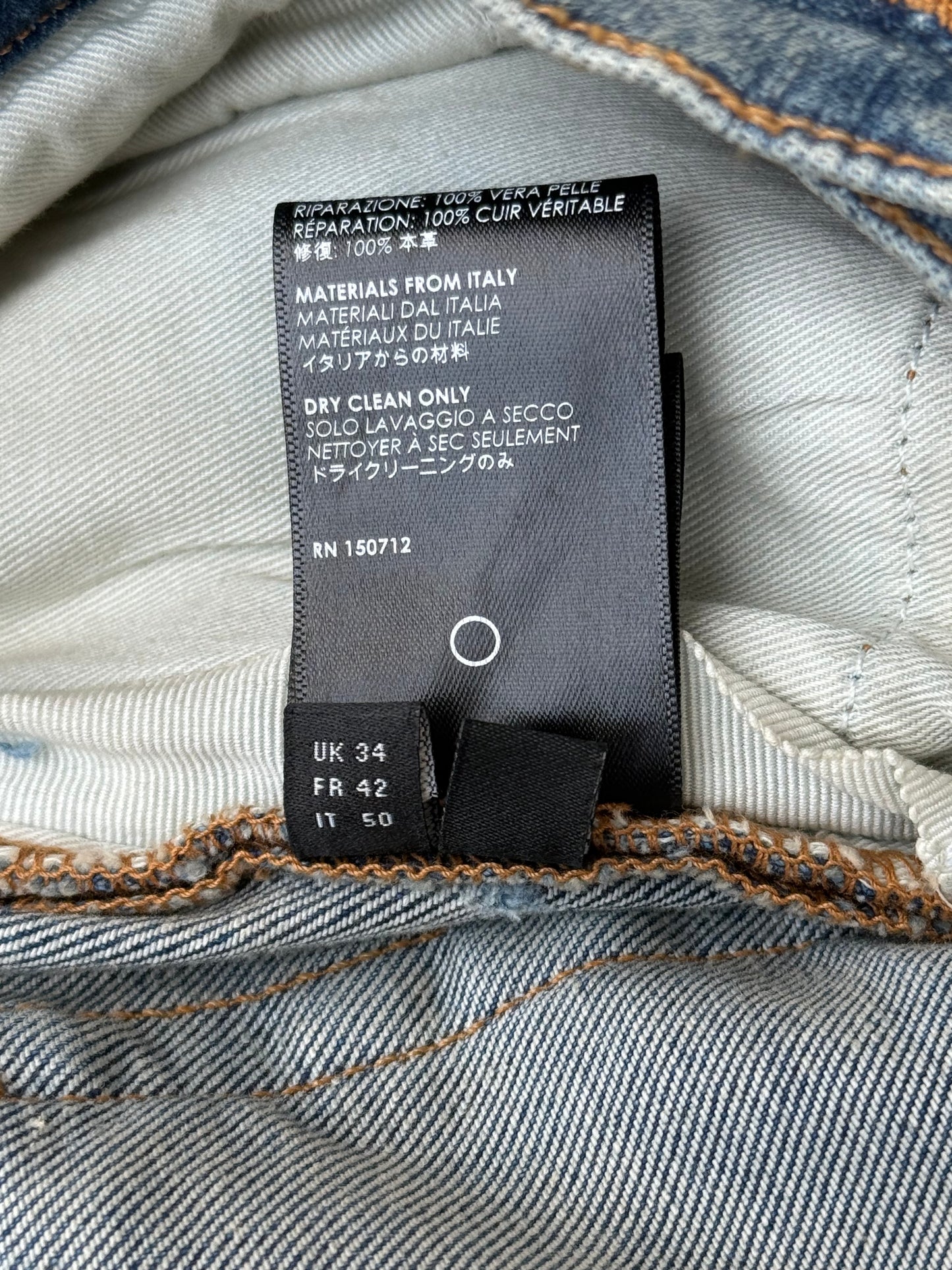 Amiri Playboy Clay Indigo & Black Bunny Patch MX1 Jeans