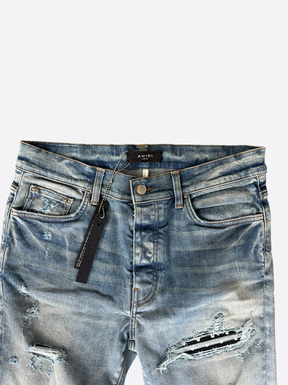 Amiri Playboy Clay Indigo & Black Bunny Patch MX1 Jeans