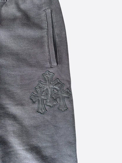 Chrome Hearts Black Triple Cross Patch Paper Jam Sweatpants