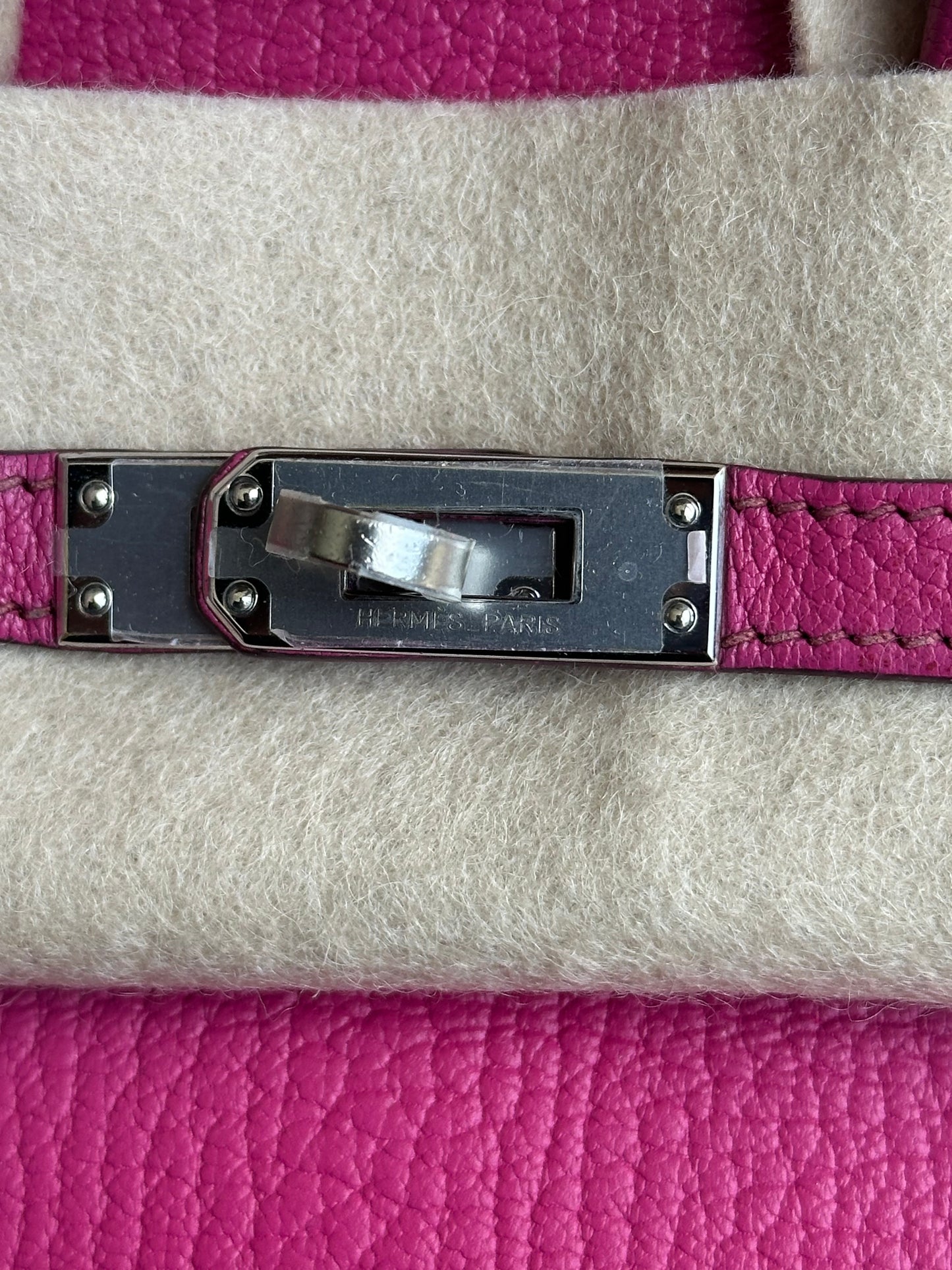 Hermes Pink Togo & Palladium Hardware Birkin 25