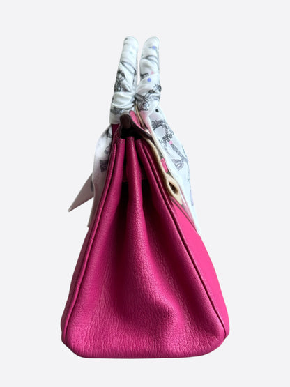 Hermes Pink Togo & Palladium Hardware Birkin 25