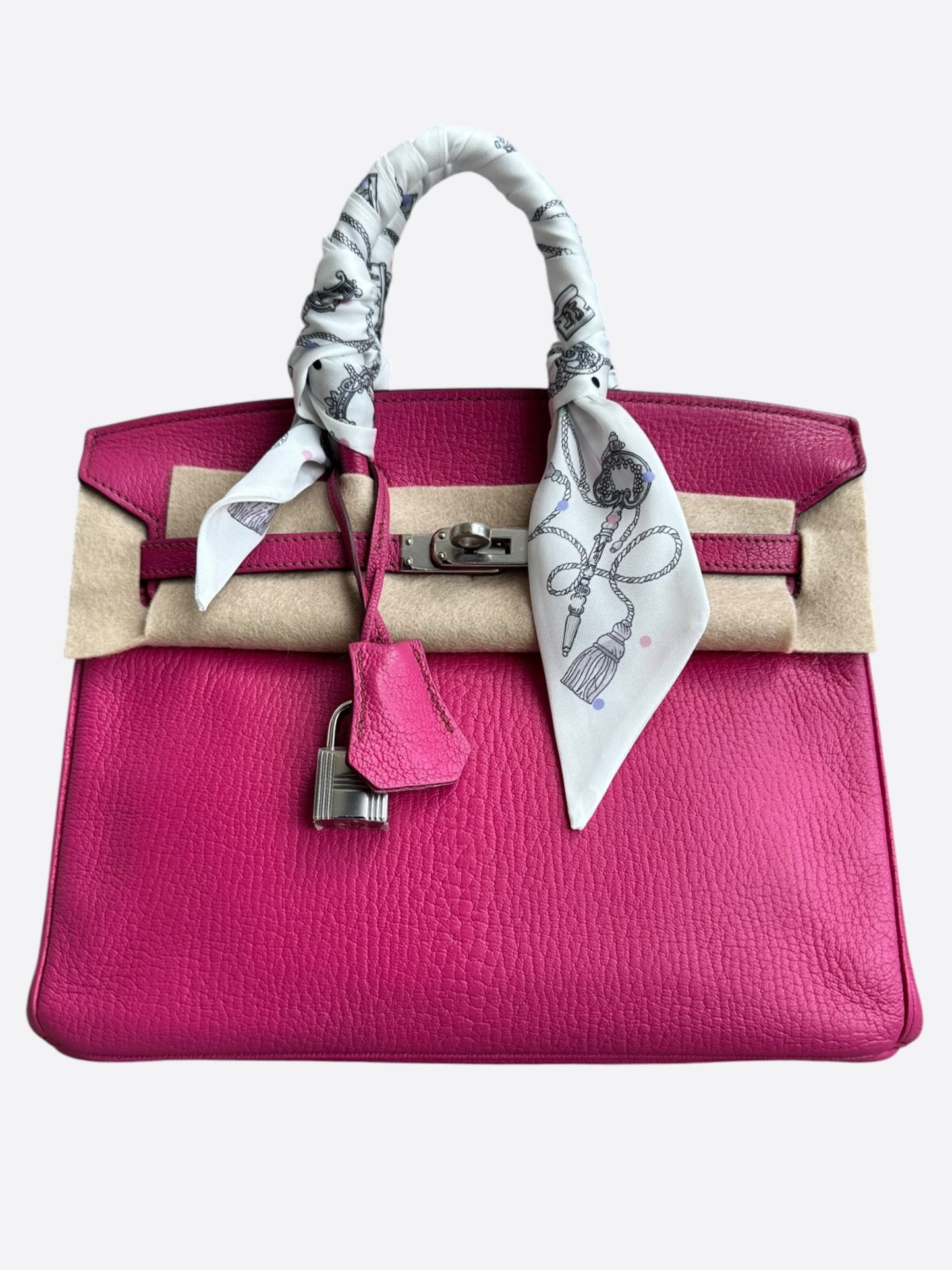 Hermes Pink Togo & Palladium Hardware Birkin 25