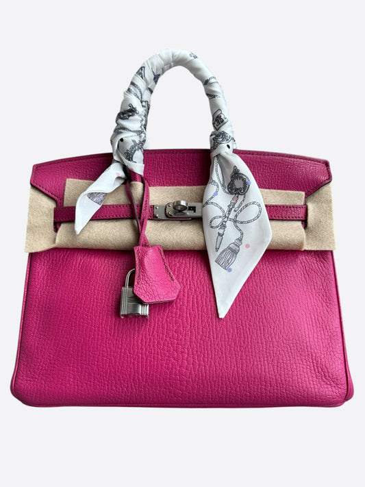 Hermes Pink Togo & Palladium Hardware Birkin 25