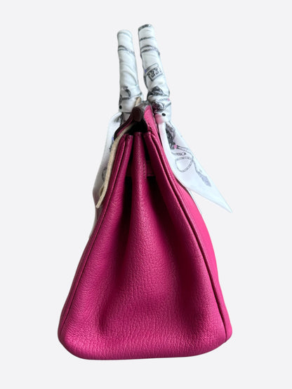 Hermes Pink Togo & Palladium Hardware Birkin 25