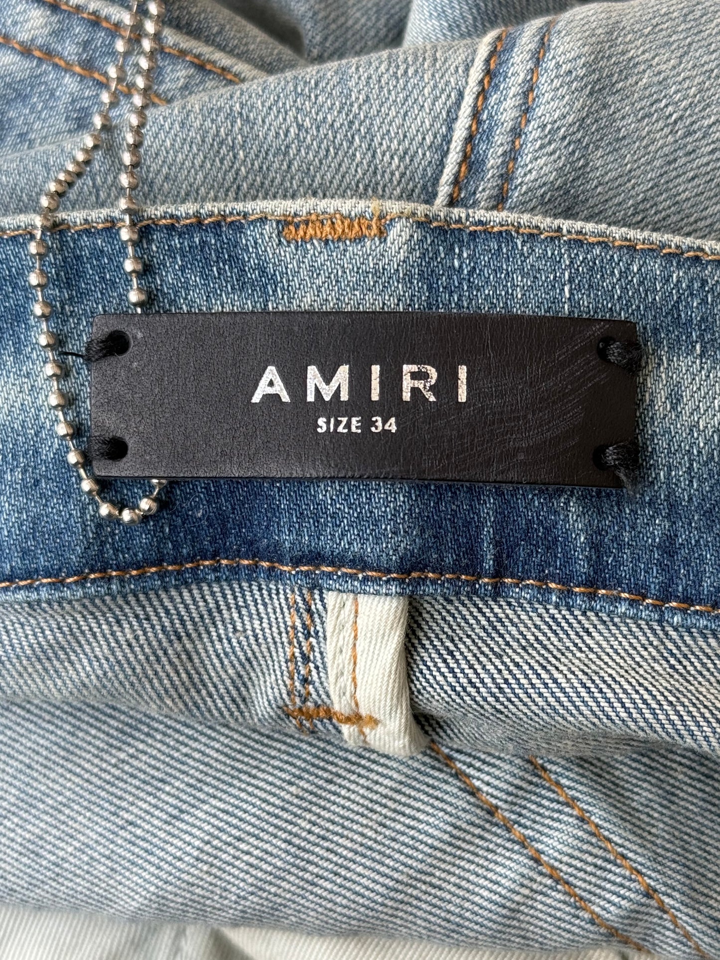 Amiri Playboy Clay Indigo & Black Bunny Patch MX1 Jeans