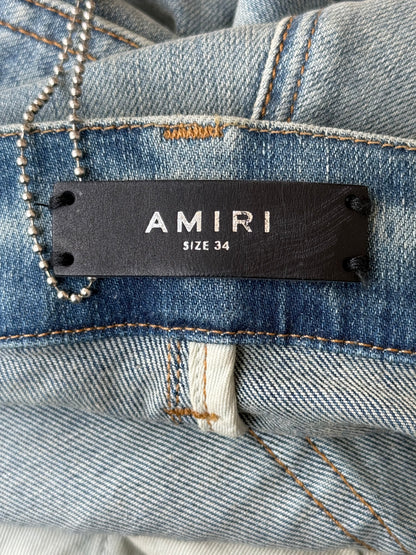 Amiri Playboy Clay Indigo & Black Bunny Patch MX1 Jeans