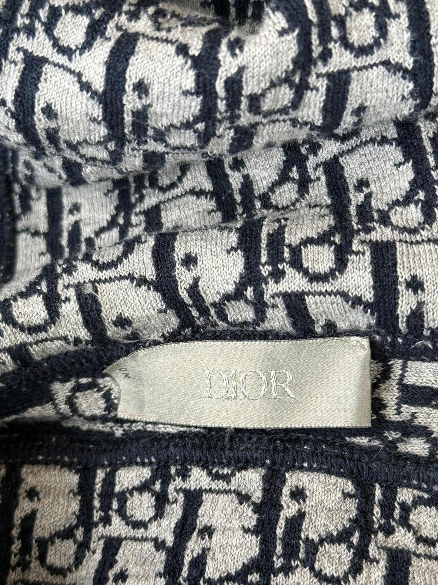 Dior Navy Oblique Zip Up Hoodie