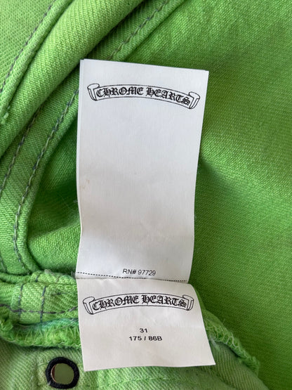 Chrome Hearts Levis Green & Black Cross Patch Jeans