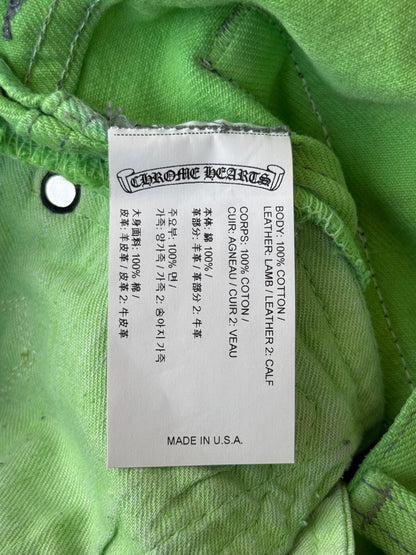 Chrome Hearts Levis Green & Black Cross Patch Jeans