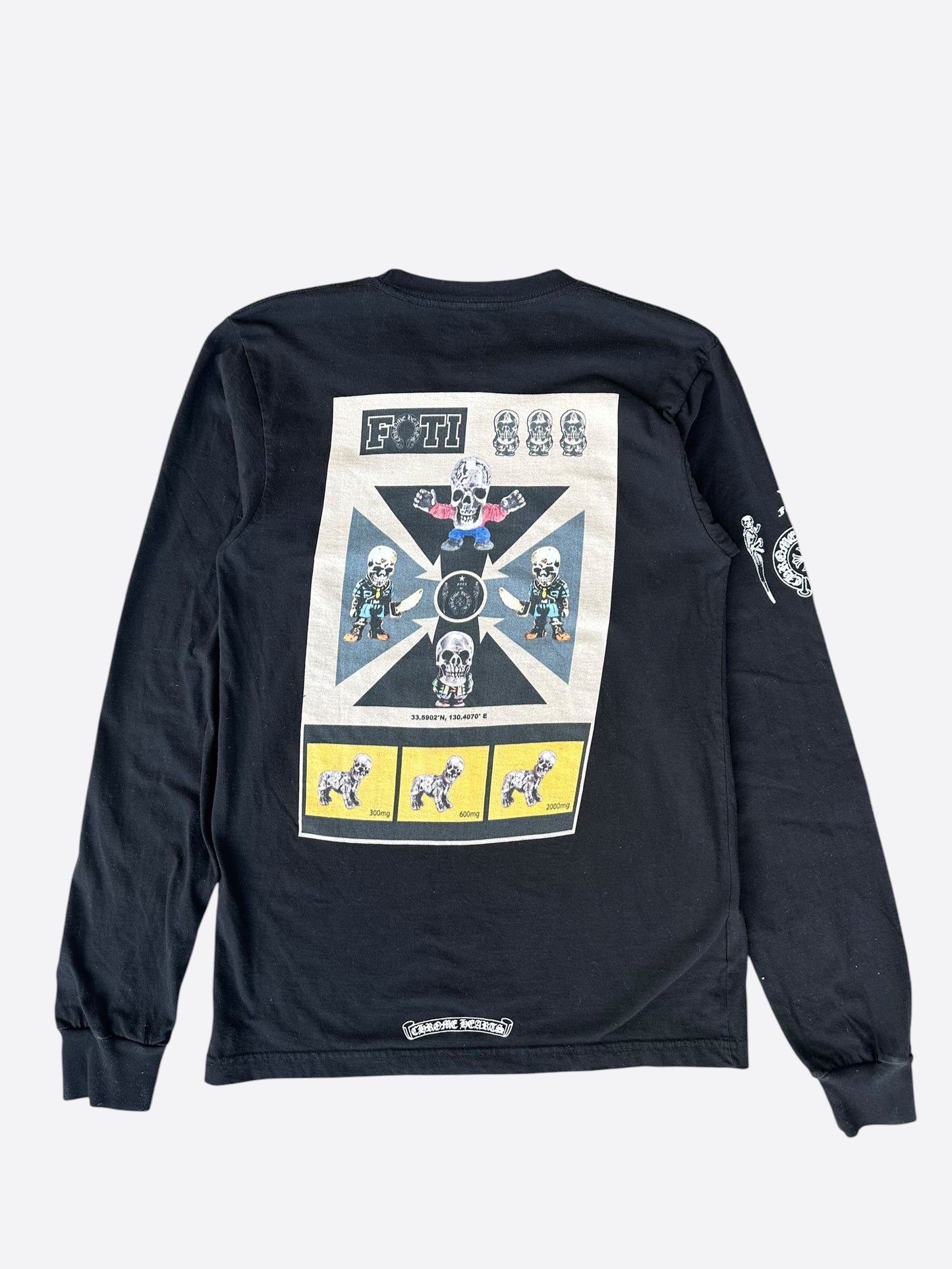 Chrome Hearts Black & Multicolor Foti Graphic Longsleeve T-Shirt