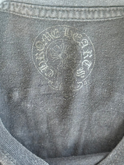 Chrome Hearts Black, Red & White Staff Horseshoe Logo Longsleeve T-Shirt