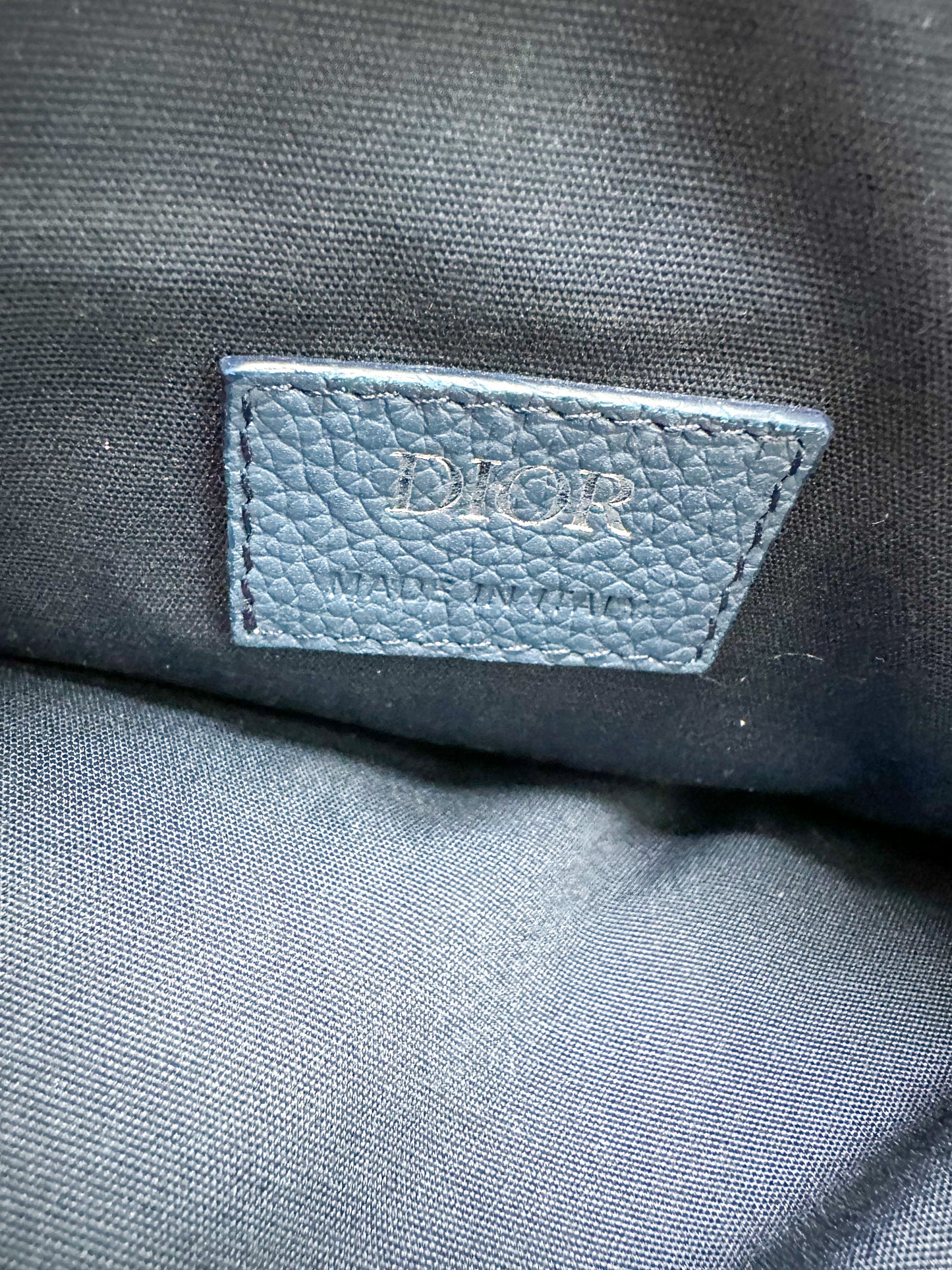 Dior Blue Denim Oblique Kasuri Saddle Bag