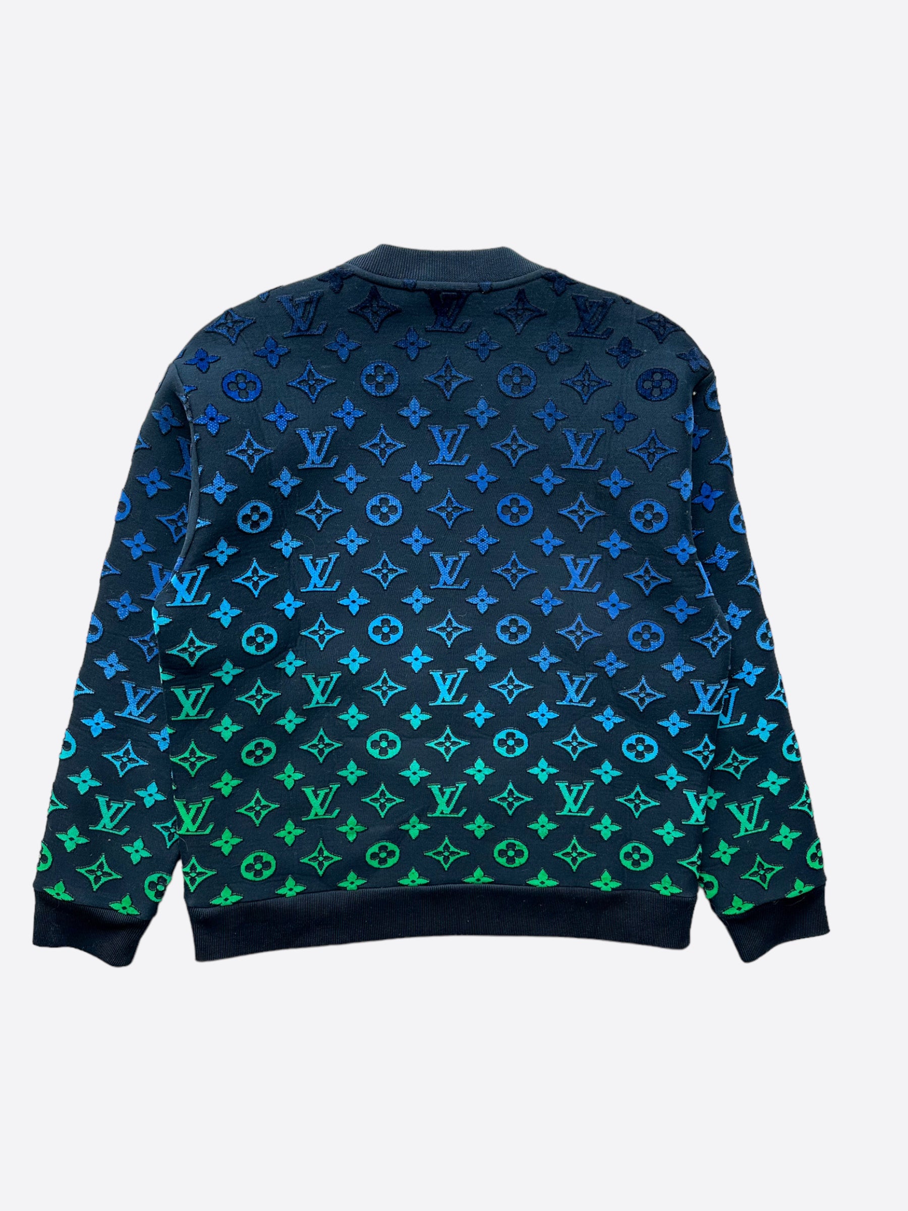 Louis Vuitton Blue Green Gradient Monogram Sweater