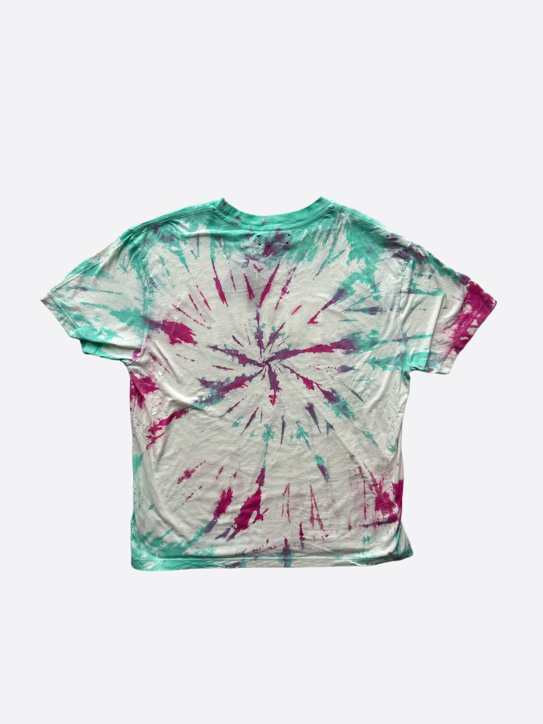 Amiri White Tie-Dye Logo T-Shirt