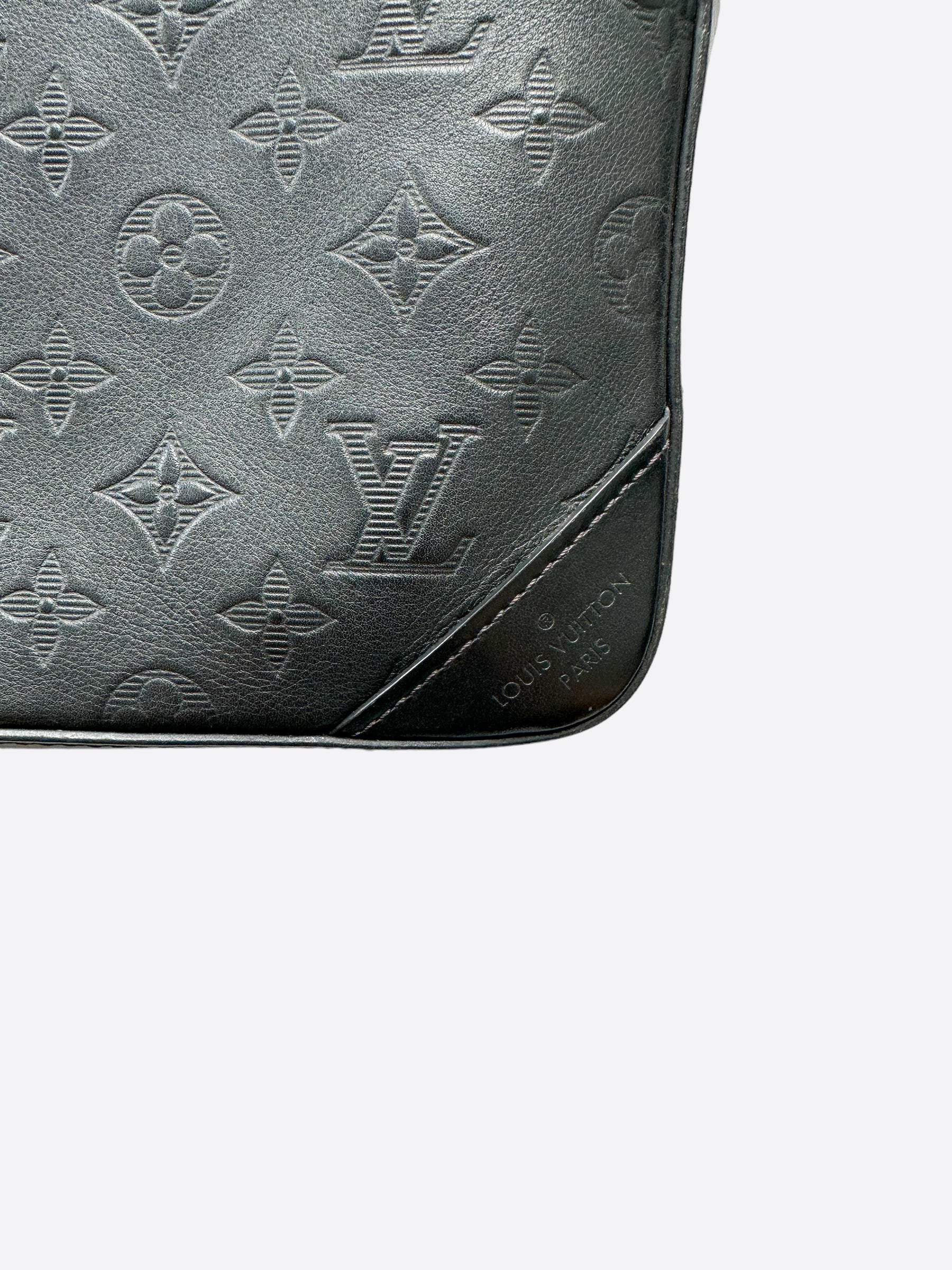 Louis Vuitton Duo Messenger Bag Monogram Shadow Leather Black 14013357