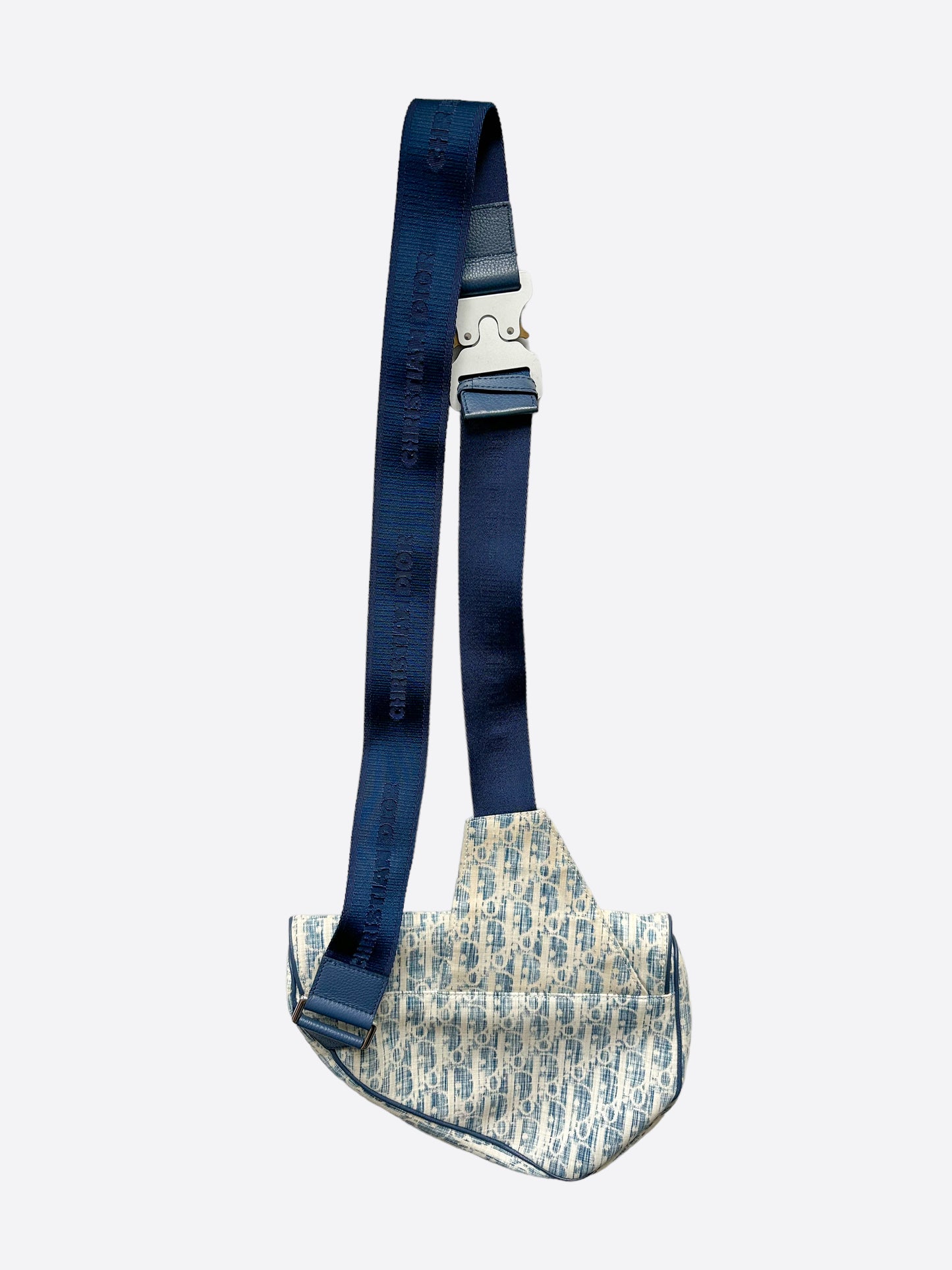 Dior Blue Denim Oblique Kasuri Saddle Bag