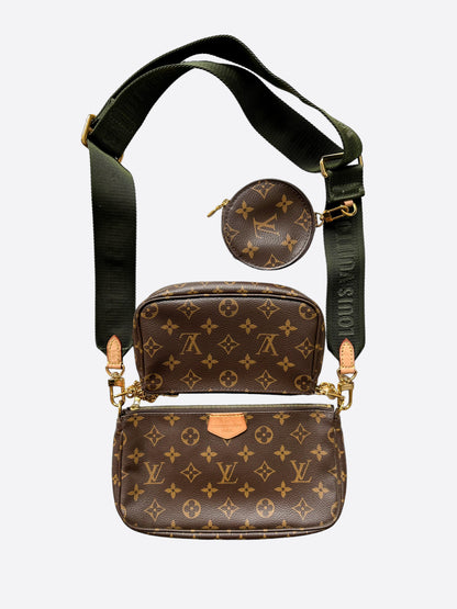 Louis Vuitton Khaki Strap Monogram Multi Pochette