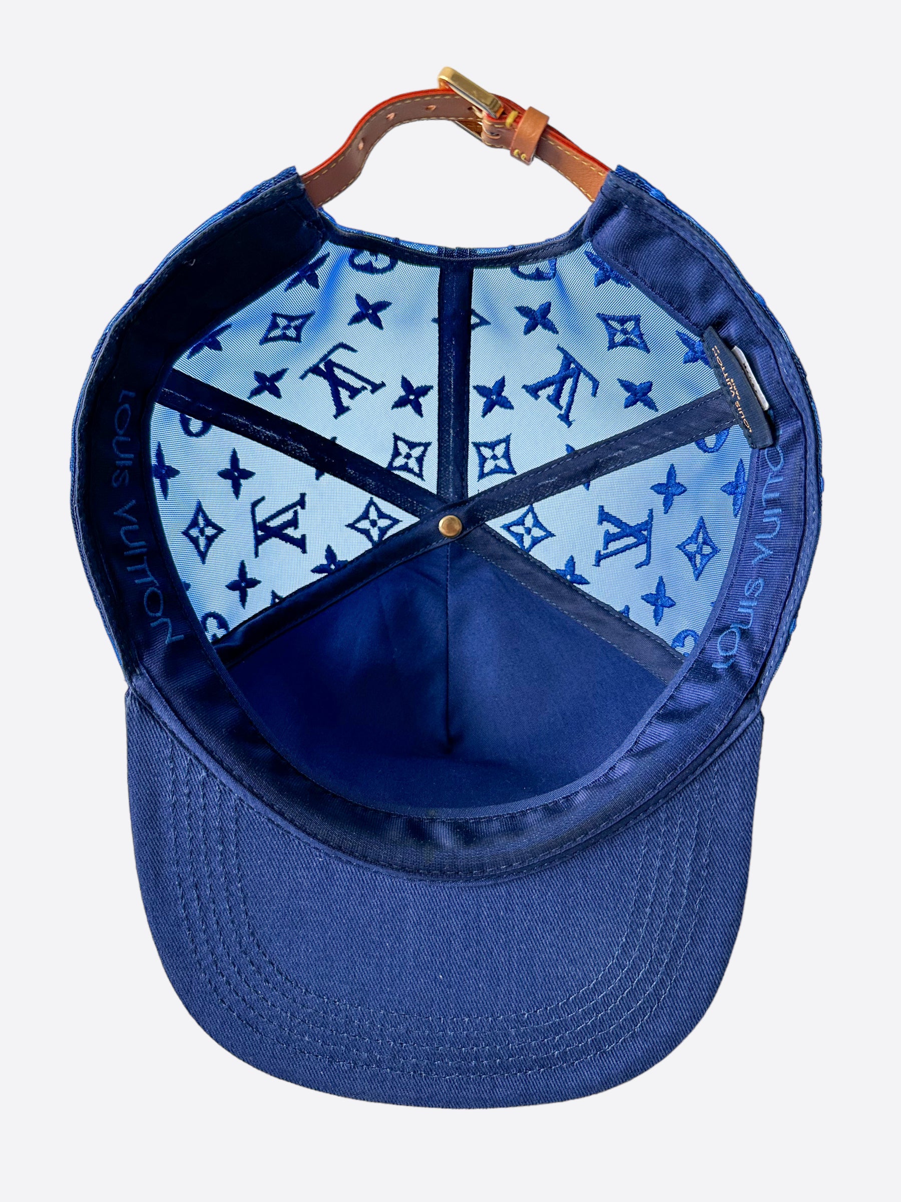 Louis Vuitton Everyday LV Embroidered Mesh Cap Blue