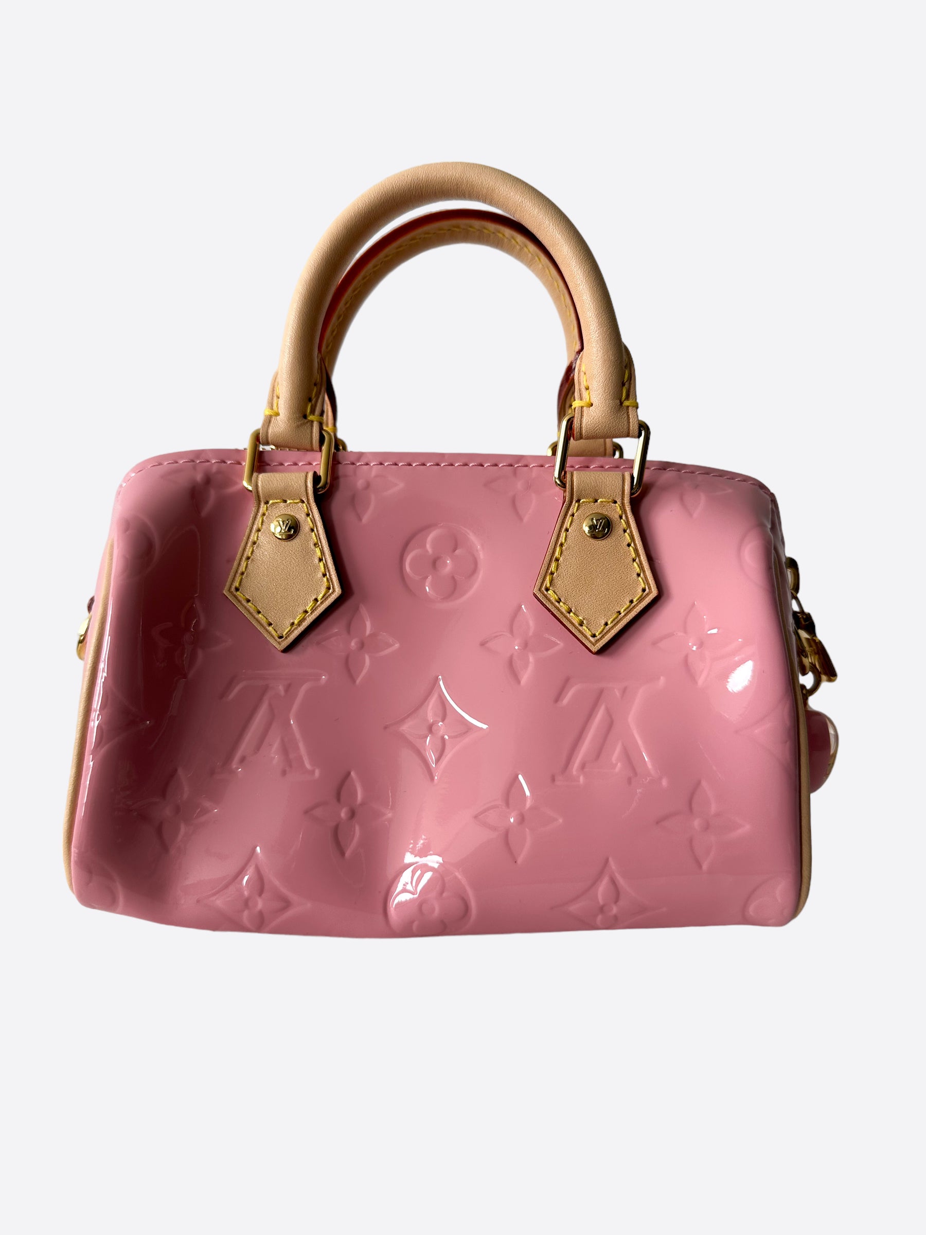 Louis Vuitton Nano Speedy Valentines 2023 Pink Vernis Leather NEW