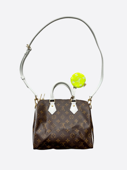 Louis Vuitton Brown & White Monogram Speedy 25