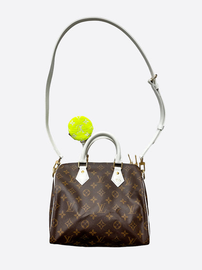 Louis Vuitton Brown & White Monogram Speedy 25