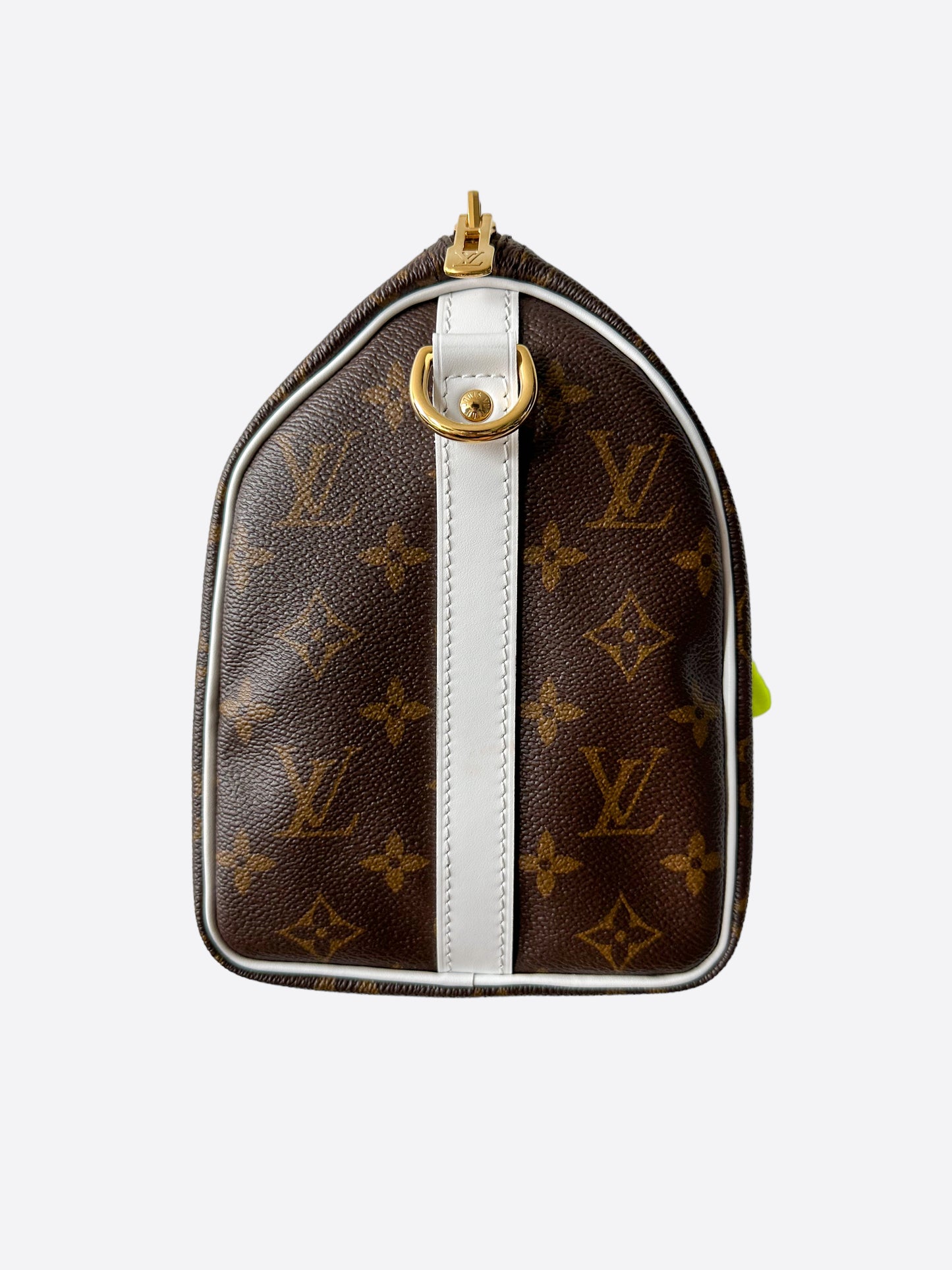 Louis Vuitton Brown & White Monogram Speedy 25