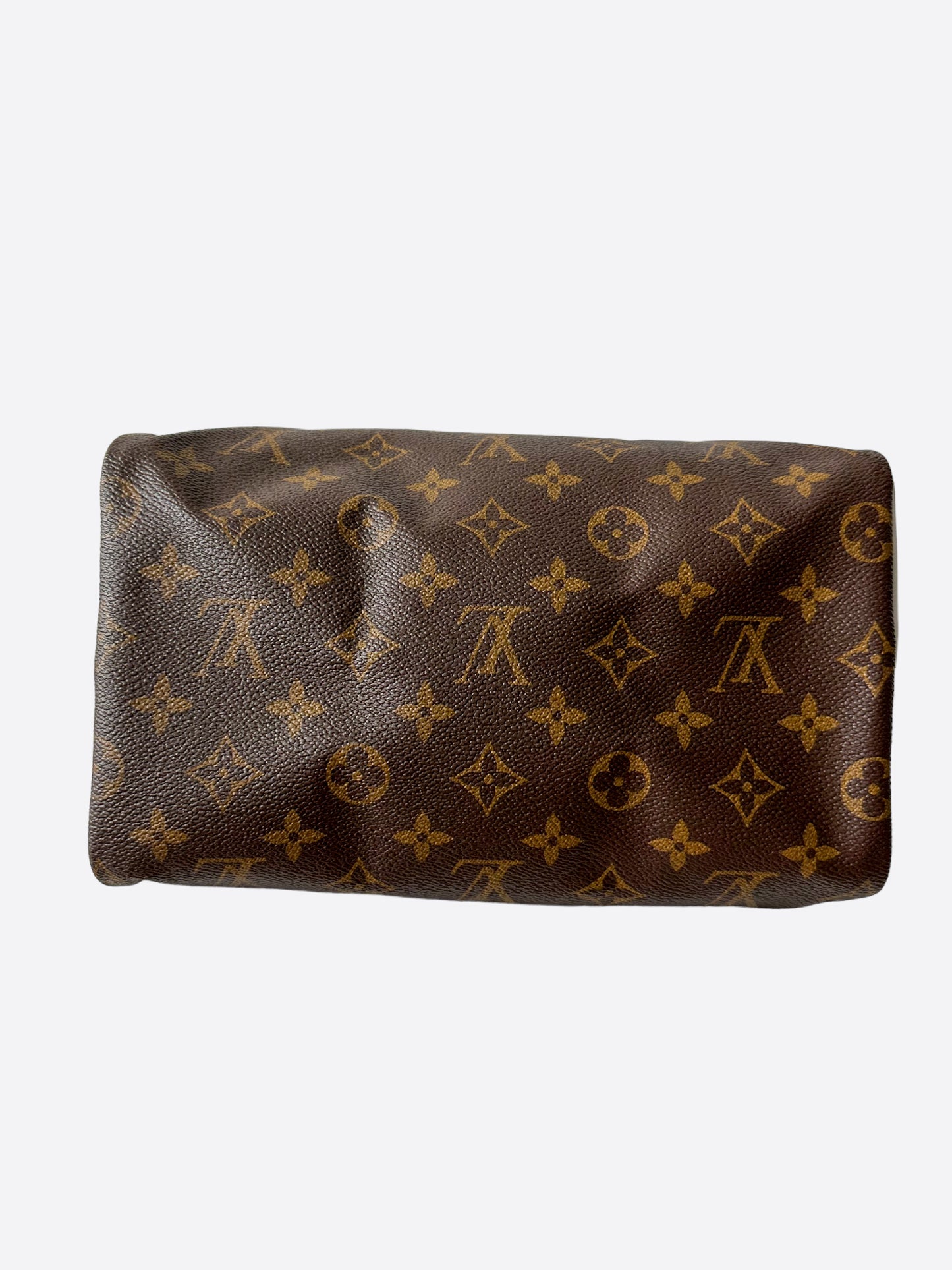 Louis Vuitton Brown & White Monogram Speedy 25