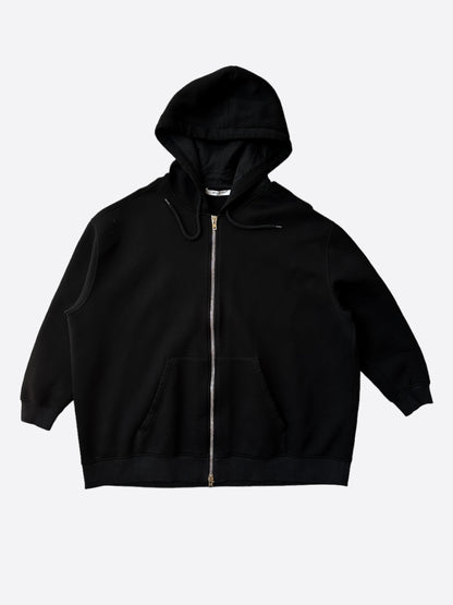 Givenchy Black & White Back Logo Zip Up Hoodie