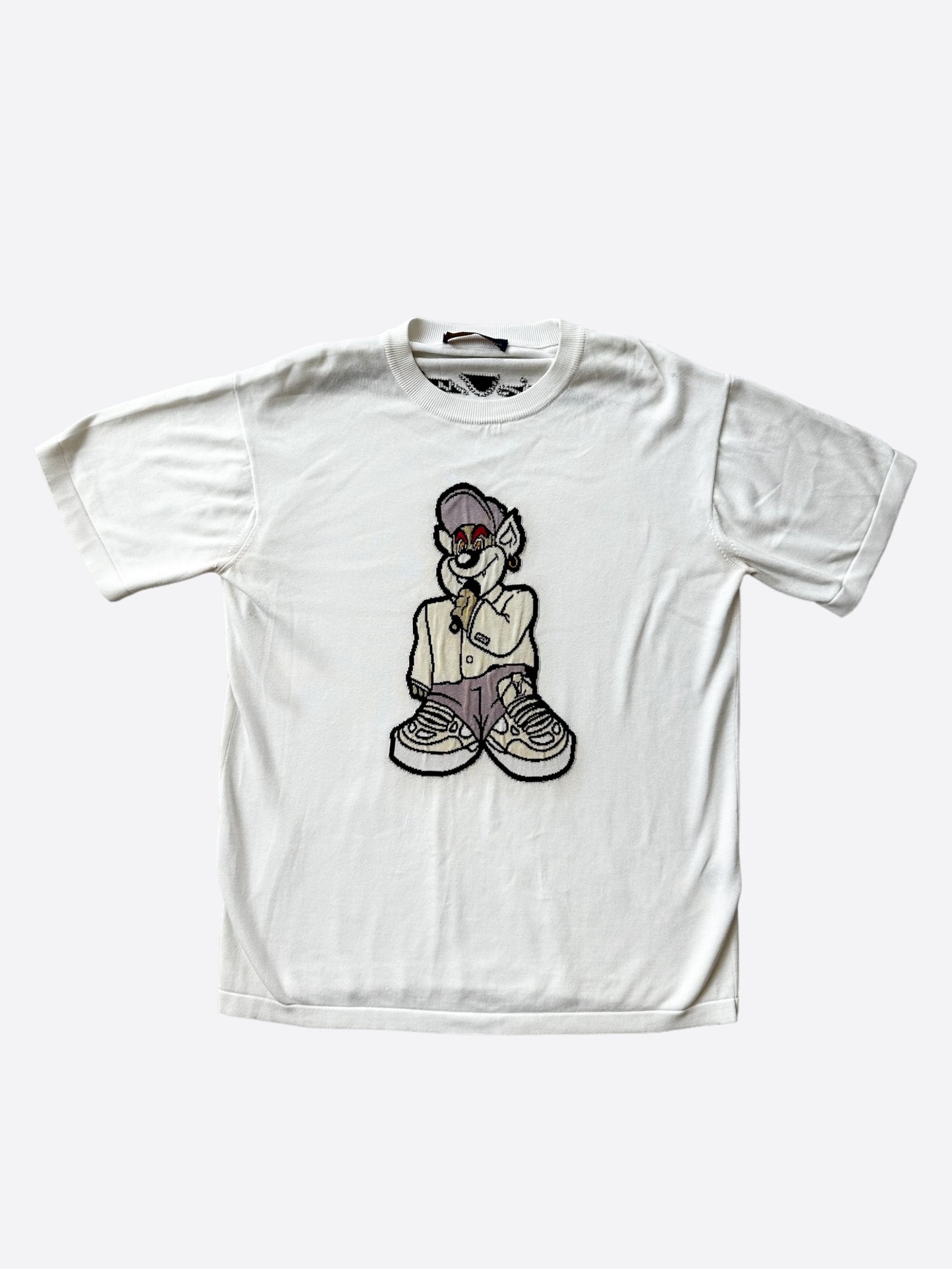 Louis Vuitton White Intarsia Graphic T-Shirt