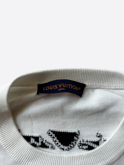 Louis Vuitton White Intarsia Graphic T-Shirt