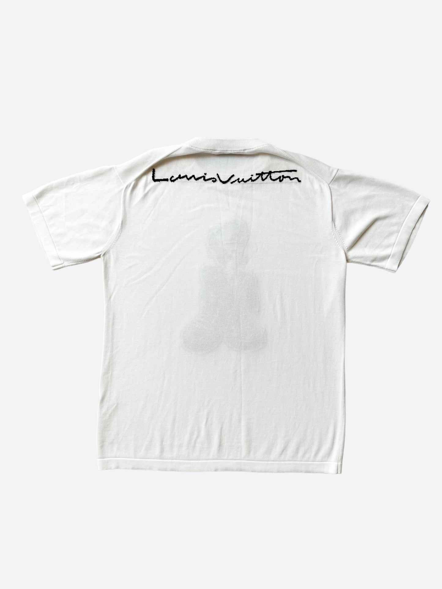 Louis Vuitton White Intarsia Graphic T-Shirt