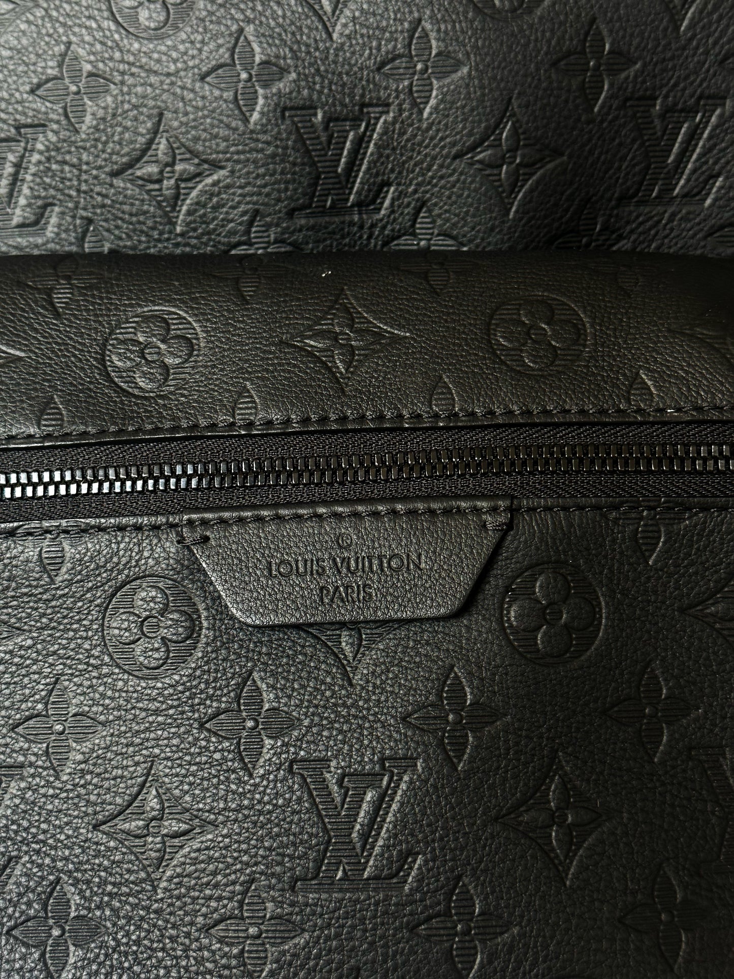 Louis Vuitton Black Monogram Embossed Discovery Backpack