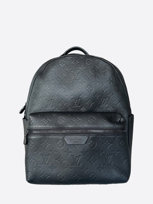 Louis Vuitton Black Monogram Embossed Discovery Backpack