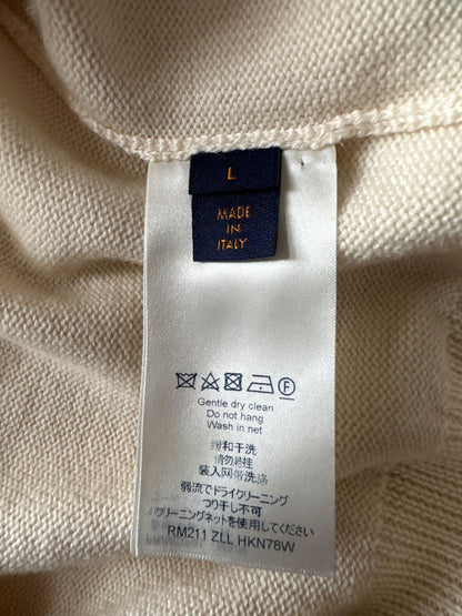 Louis Vuitton Beige Monogram Clock Wool Sweater