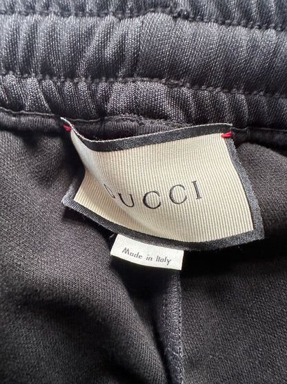 Gucci Black Logo Striped Trackpants