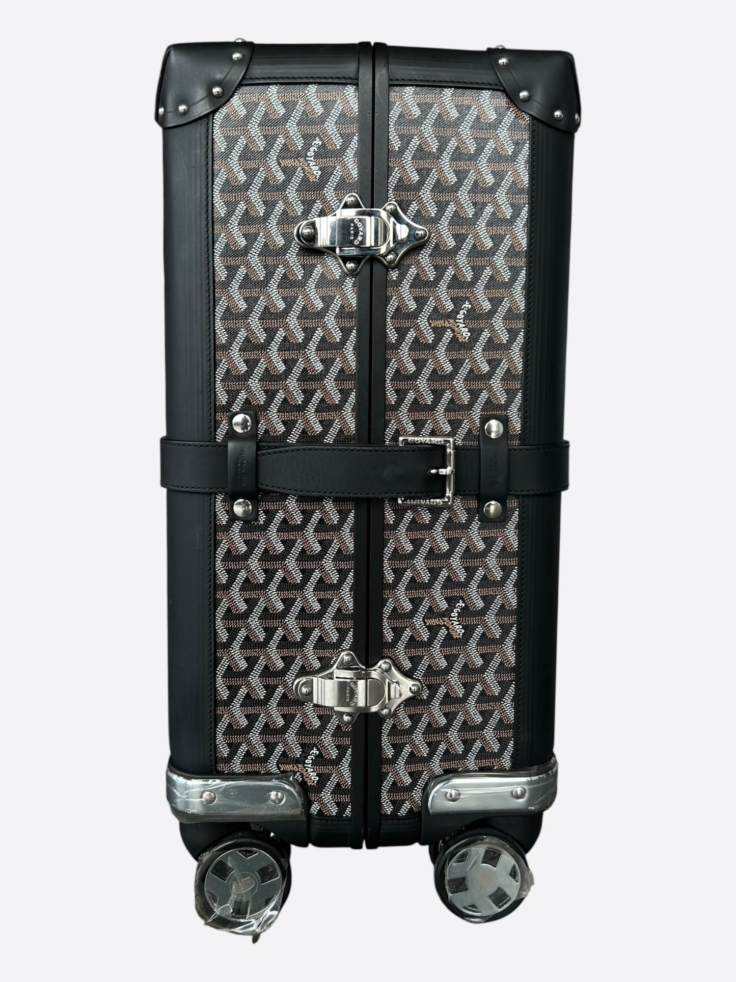Goyard Black Bourget PM Trolley Suitcase