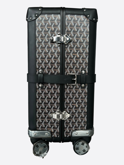 Goyard Black Bourget PM Trolley Suitcase