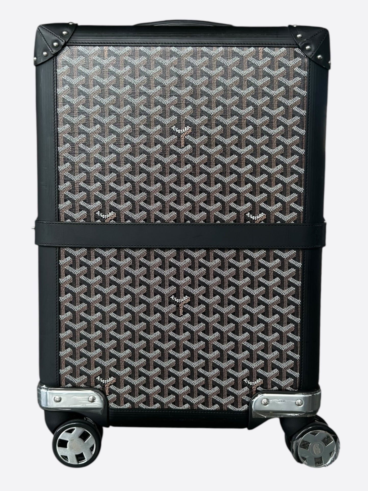Goyard Black Bourget PM Trolley Suitcase