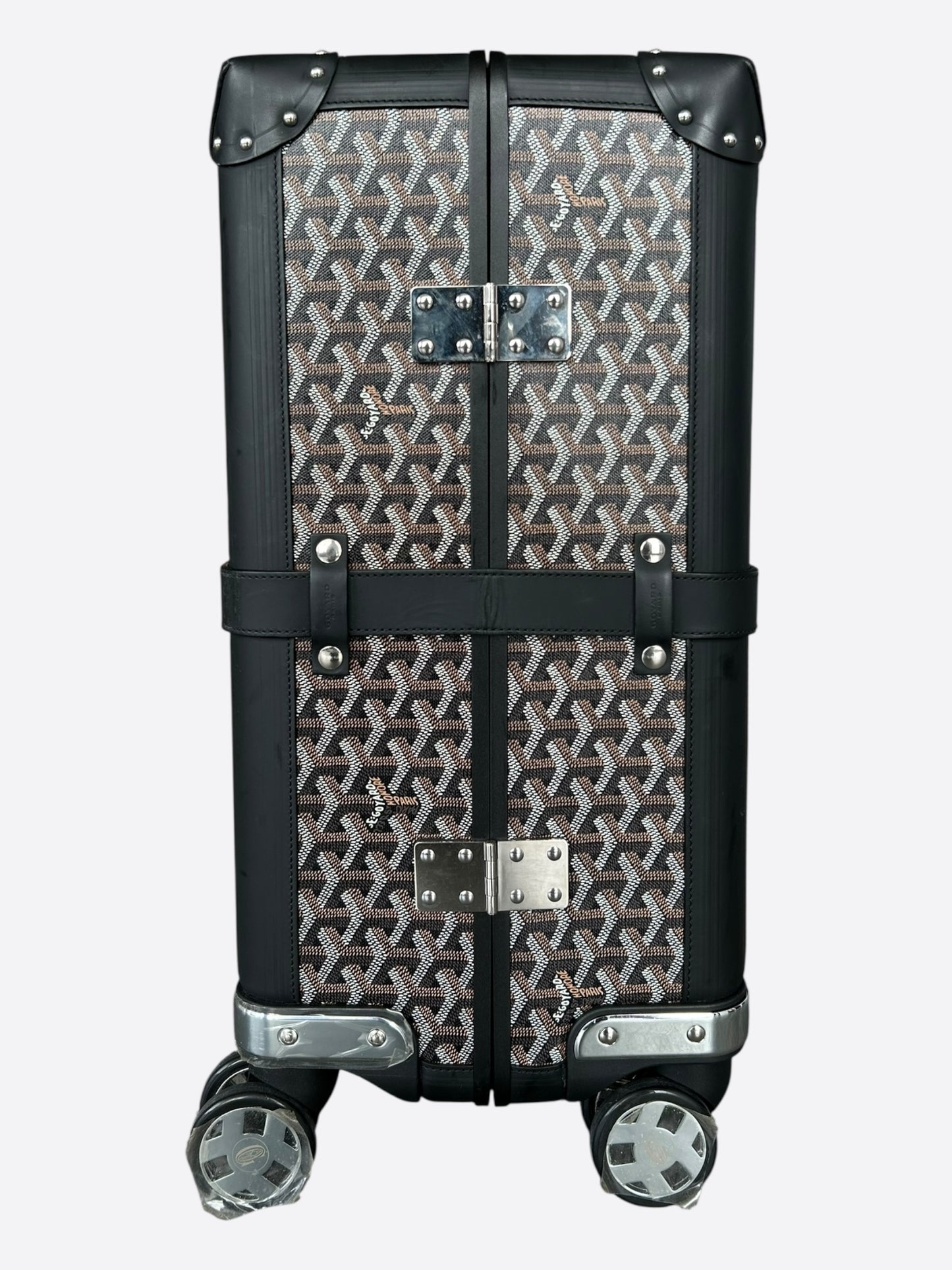 Goyard Black Bourget PM Trolley Suitcase