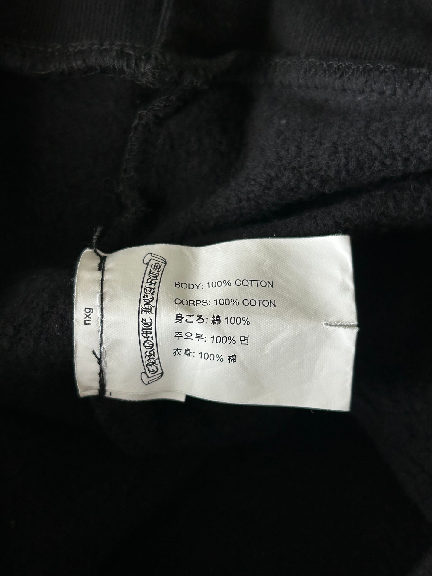 Chrome Hearts Black & White Horseshoe Chomper Logo Hoodie