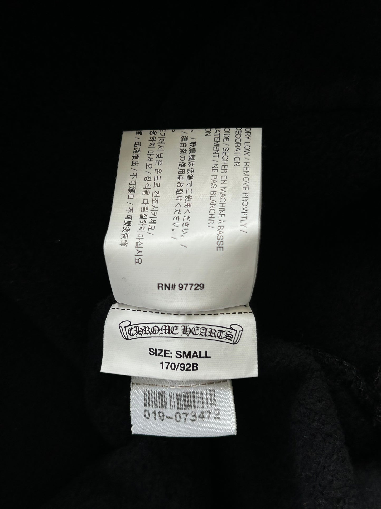 Chrome Hearts Black & White Horseshoe Chomper Logo Hoodie